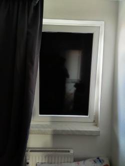 DIFIT Fensterfolie Blickdicht Schwarz Verdunkelungsfolie Fenster